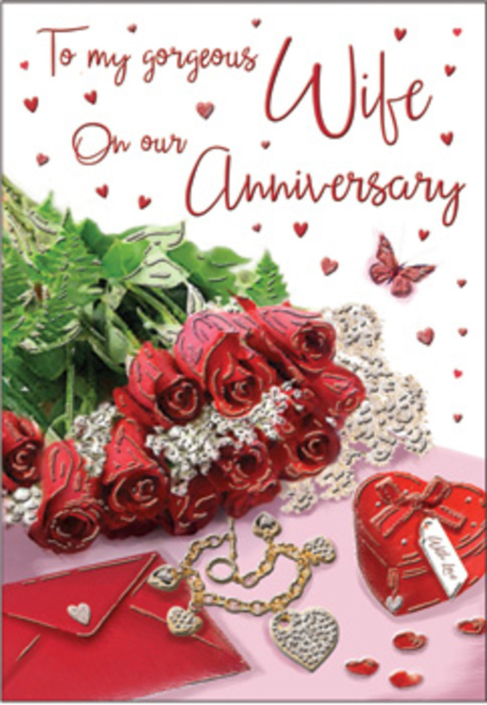 A gently romantic atmosphere radiates from this anniversary card artwork, as if it had been inspired by a peaceful walk through the fields around North Ockendon. Centered within the design is a close cluster of red roses, each blossom exquisitely formed, with layered petals that spiral outward in velvety curls reminiscent of rich fabric. Their deep crimson hue speaks of heartfelt devotion and time-tested love, while the accompanying greenery-shining leaves and soft stems-adds a fresh, uplifting element that frames the blooms like a natural halo. Positioned near the flowers is a tidy envelope, slightly angled, implying that it holds carefully chosen words meant only for the recipient. A small heart-shaped keepsake box and a refined piece of jewellery rest alongside it, their smooth surfaces catching the light and suggesting a treasured gift exchanged on this special day. Scattered across the backdrop are delicate heart designs that drift around the main arrangement with an easy grace, like petals tossed into the air. A single butterfly illustration hovers above or nearby, its presence subtle yet meaningful, a symbol of transformation and the gentle evolution of love through the years. Soft daylight bathes the entire composition, highlighting the gloss on each rose petal and creating a warm, intimate glow. The scene feels as though it could have been arranged in a local North Ockendon Florist workshop, where care and craftsmanship come together to honour a couple's story, making this image a fitting tribute to anniversaries steeped in memory and affection.